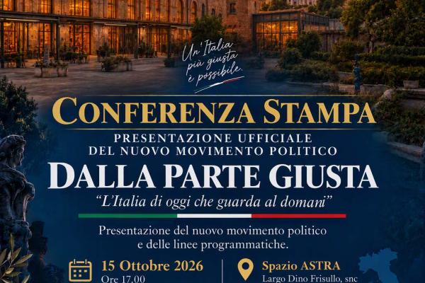 Conferenza stampa Movimento DALLA PARTE GIUSTA